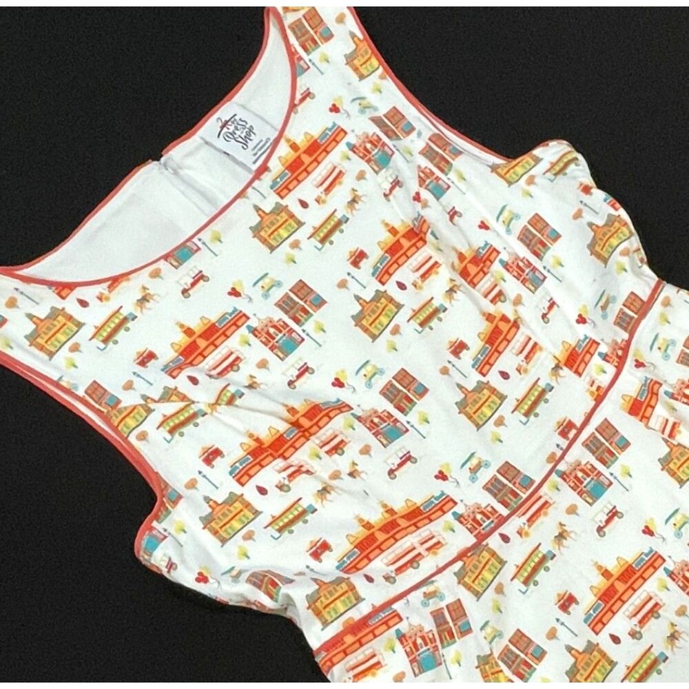 ~ Disney Dress M/L (runs lg) Mickey Retro Vtg-Insp Sleeveless Midi Pockets Lined